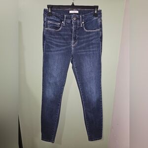Good American Good Legs Crop Jeans Zip Fly Blue 260
